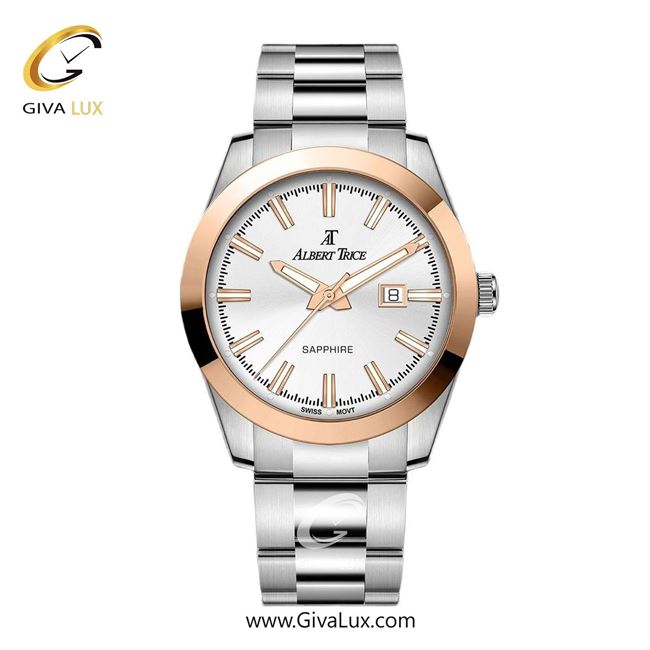 ساعت مچی اورجینال مردانه آلبرت ترایس رزگلد | نقره ای| نقره ای| کد رفرنس AT20329