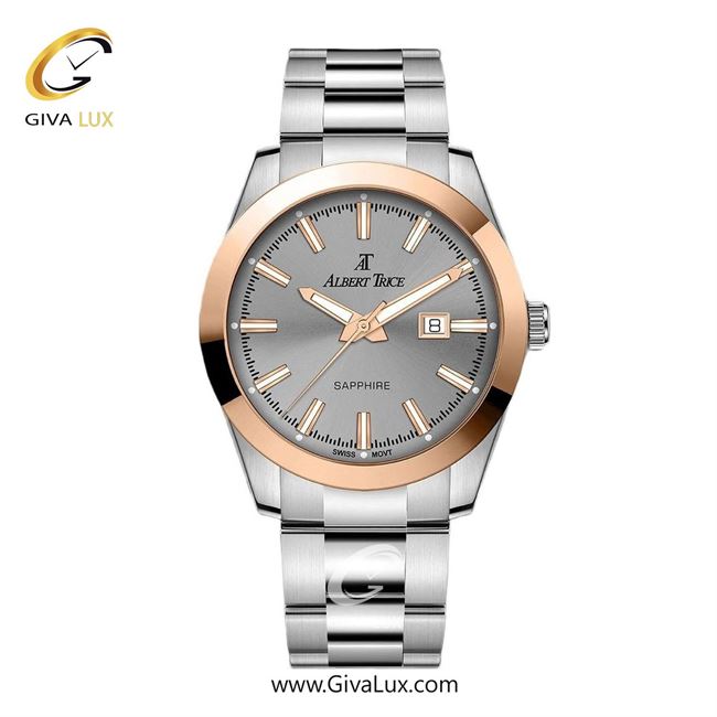ساعت مچی اورجینال مردانه آلبرت ترایس رزگلد | نقره ای| طوسی| کد رفرنس AT20329