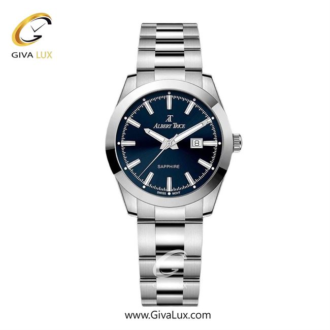 ساعت مچی اورجینال زنانه آلبرت ترایس نقره ای | نقره ای| سرمه ای| کد رفرنس AT20330