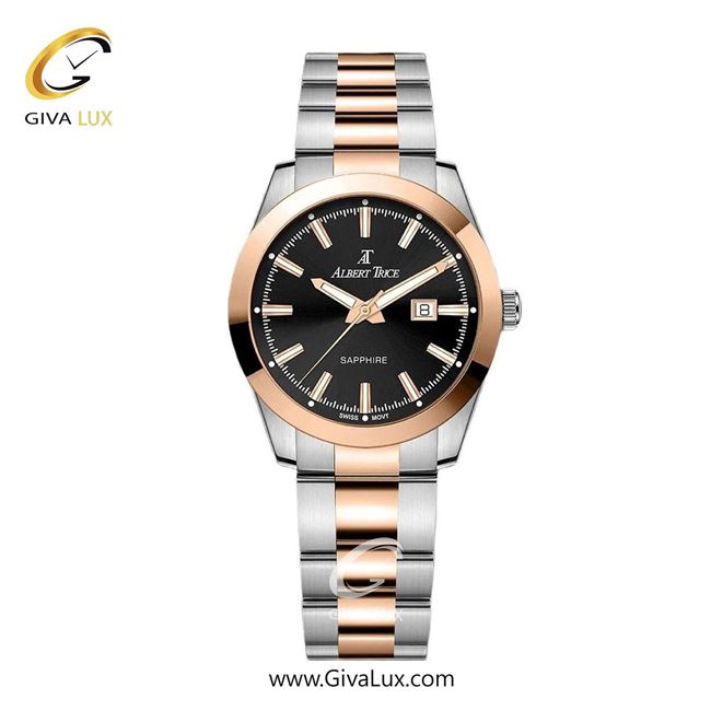 ساعت مچی اورجینال زنانه آلبرت ترایس رزگلد | رزگلد-نقره ای| مشکی| کد رفرنس AT20330