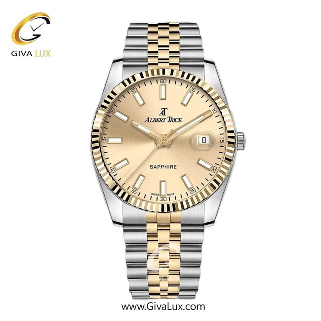 ساعت مچی اورجینال مردانه آلبرت ترایس طلایی | نقره ای-طلایی| طلایی| کد رفرنس AT20331