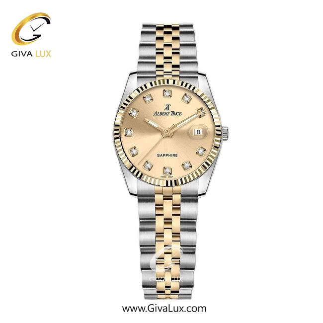ساعت مچی اورجینال زنانه آلبرت ترایس طلایی | طلایی-نقره ای| طلایی| کد رفرنس AT20332