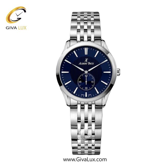 ساعت مچی اورجینال زنانه آلبرت ترایس دو موتوره زیر ثانیه نقره ای | نقره ای| سرمه ای| کد رفرنس AT20334