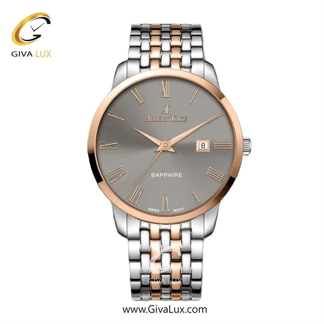 ساعت مچی اورجینال مردانه آلبرت ترایس رزگلد | نقره ای-رزگلد| طوسی| کد رفرنس AT20335