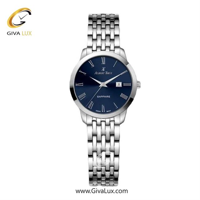 ساعت مچی اورجینال زنانه آلبرت ترایس نقره ای | نقره ای| سرمه ای| کد رفرنس AT20336