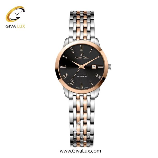 ساعت مچی اورجینال زنانه آلبرت ترایس رزگلد | نقره ای-رزگلد| مشکی| کد رفرنس AT20336