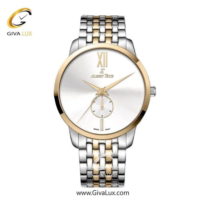 ساعت مچی اورجینال مردانه آلبرت ترایس دو موتوره زیر ثانیه نقره ای-طلایی | نقره ای-طلایی| نقره ای| کد رفرنس AT20337