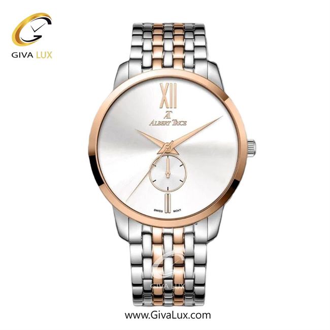 ساعت مچی اورجینال مردانه آلبرت ترایس دو موتوره زیر ثانیه نقره ای-رزگلد | نقره ای-رزگلد| نقره ای| کد رفرنس AT20337