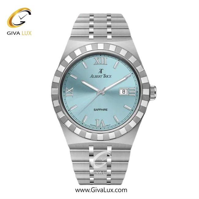 ساعت مچی اورجینال مردانه آلبرت ترایس نقره ای | نقره ای| آبی| کد رفرنس AT20339