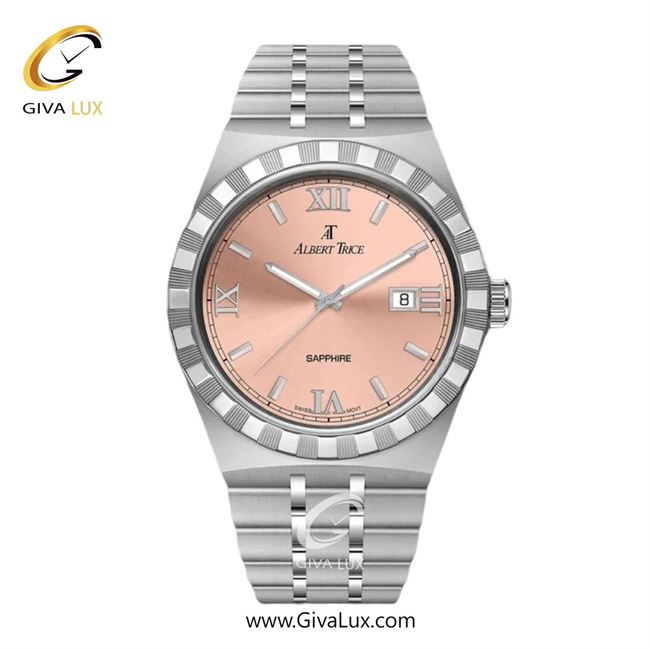 ساعت مچی اورجینال مردانه آلبرت ترایس نقره ای | نقره ای| صورتی| کد رفرنس AT20339