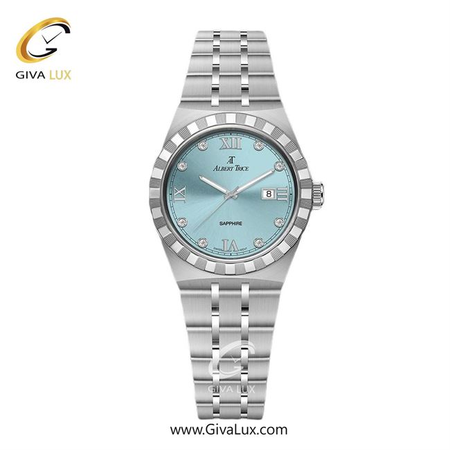 ساعت مچی اورجینال زنانه آلبرت ترایس نقره ای | نقره ای| آبی| کد رفرنس AT20340