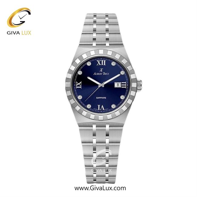ساعت مچی اورجینال زنانه آلبرت ترایس نقره ای | نقره ای| سرمه ای| کد رفرنس AT20340