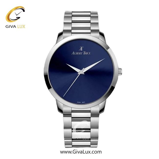ساعت مچی اورجینال مردانه آلبرت ترایس نقره ای | نقره ای| سرمه ای| کد رفرنس AT20341