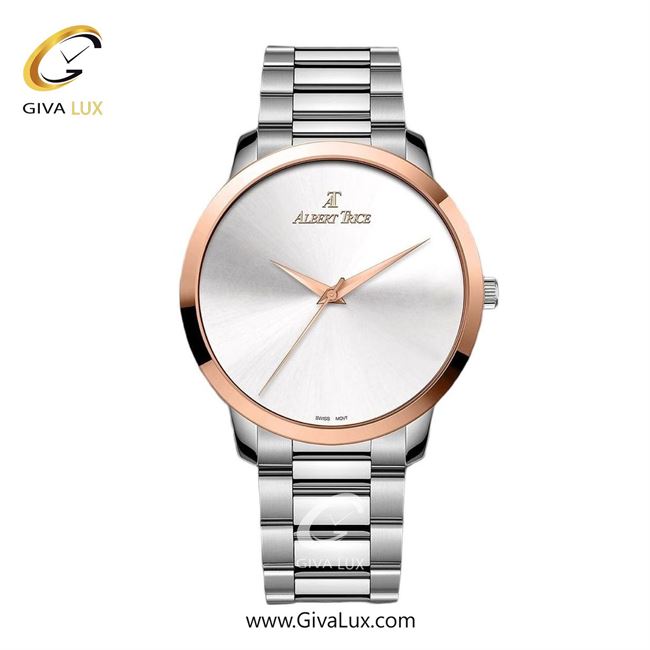 ساعت مچی اورجینال مردانه آلبرت ترایس رزگلد | نقره ای| نقره ای| کد رفرنس AT20341