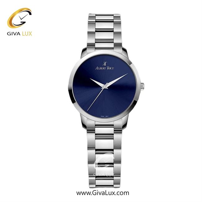 ساعت مچی اورجینال زنانه آلبرت ترایس نقره ای | نقره ای| سرمه ای| کد رفرنس AT20342