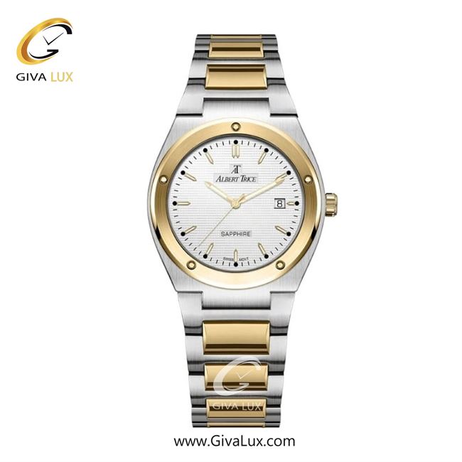 ساعت مچی اورجینال زنانه آلبرت ترایس  طلایی | طلایی-نقره ای| سفید| کد رفرنس AT20344