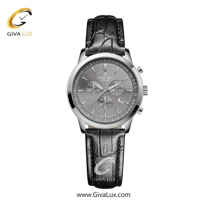 ساعت مچی اورجینال زنانه آلبرت ترایس سه موتوره کرنوگراف نقره ای | مشکی| طوسی| کد رفرنس AT20346