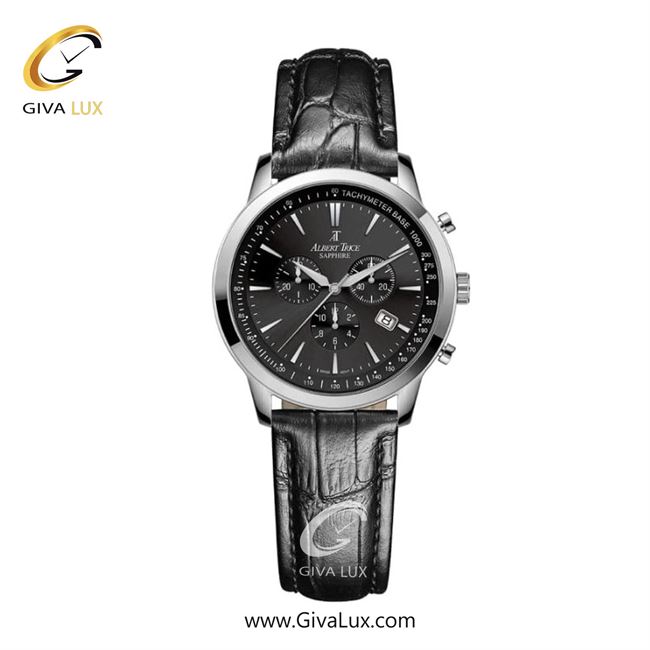 ساعت مچی اورجینال زنانه آلبرت ترایس سه موتوره کرنوگراف نقره ای | مشکی| طوسی| کد رفرنس AT20346