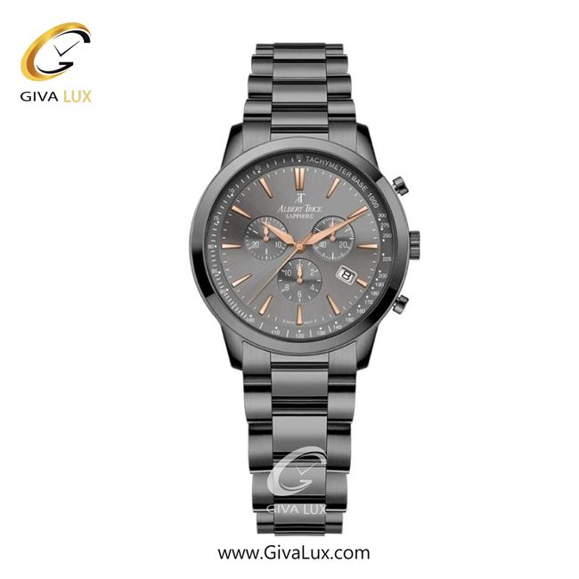 ساعت مچی اورجینال زنانه آلبرت ترایس سه موتوره کرنوگراف تیتانیوم | تیتانیوم| دودی|تیتانیوم| کد رفرنس AT20348
