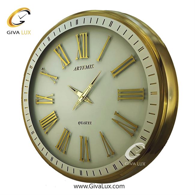 ساعت دیواری اورجینال آرتمیس آلیاژ فلزی طلایی| کد رفرنس 90010، مدل: 2036GoldBlack 2036-Gold-White-2.jpg