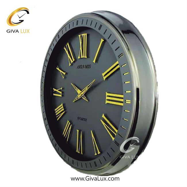 ساعت دیواری اورجینال آرتمیس آلیاژ فلزی طوسی| کد رفرنس 90023، مدل: 2036TitanuimSilver 2036-Titanuim-Gold-2.jpg