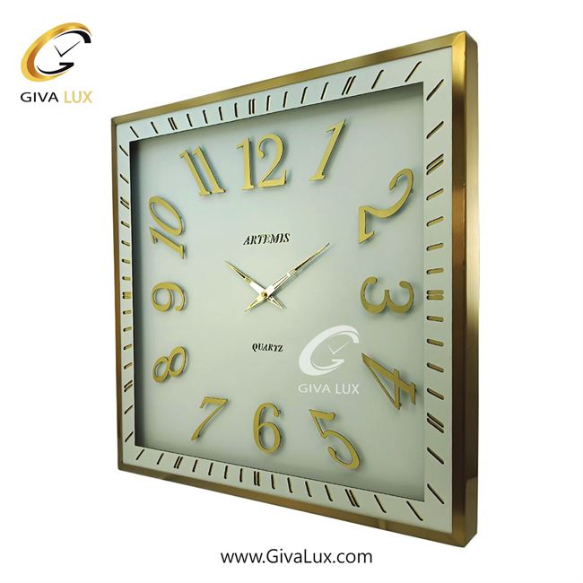 ساعت دیواری اورجینال آرتمیس آلیاژ فلزی طلایی| کد رفرنس 90021، مدل: 2038GoldBlack 2038-Gold-White-2.jpg
