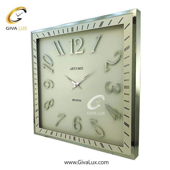 ساعت دیواری اورجینال آرتمیس آلیاژ فلزی نقره ای| کد رفرنس 90019، مدل: 2038SilverBlack 2038-Silver-White-2.jpg