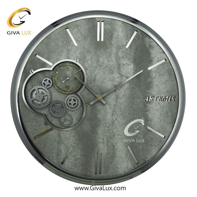 ساعت دیواری اورجینال آرتمیس آلیاژ فلزی نقره ای| کد رفرنس 90028، مدل: 2040SilverB