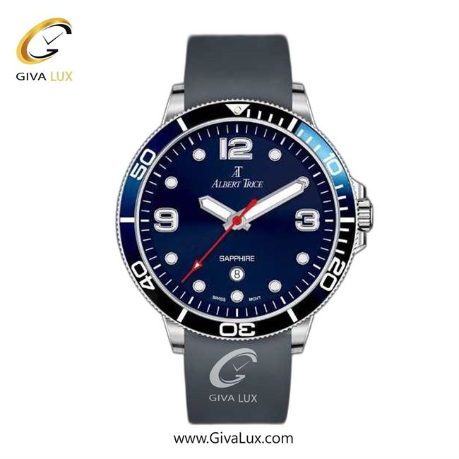 ساعت مچی اورجینال مردانه آلبرت ترایس سرمه ای-نقره ای | آبی خاکستری| سرمه ای| کد رفرنس AT20400
