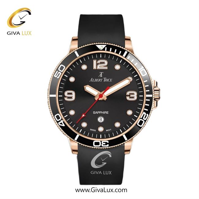 ساعت مچی اورجینال مردانه آلبرت ترایس رزگلد | مشکی| مشکی| کد رفرنس AT20400