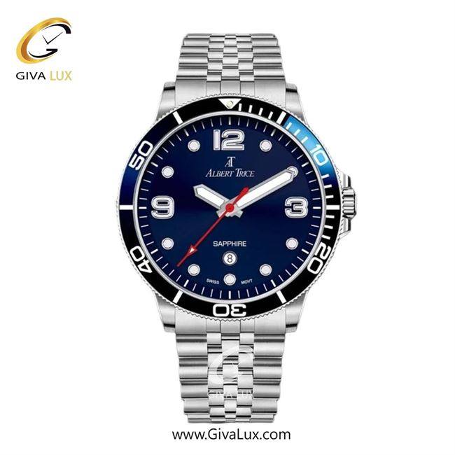 ساعت مچی اورجینال مردانه آلبرت ترایس سرمه ای-نقره ای | نقره ای| سرمه ای| کد رفرنس AT20400S