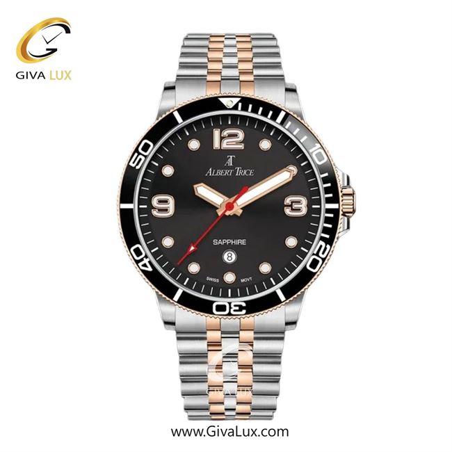 ساعت مچی اورجینال مردانه آلبرت ترایس مشکی-رزگلد | نقره ای-رزگلد| مشکی| کد رفرنس AT20400S