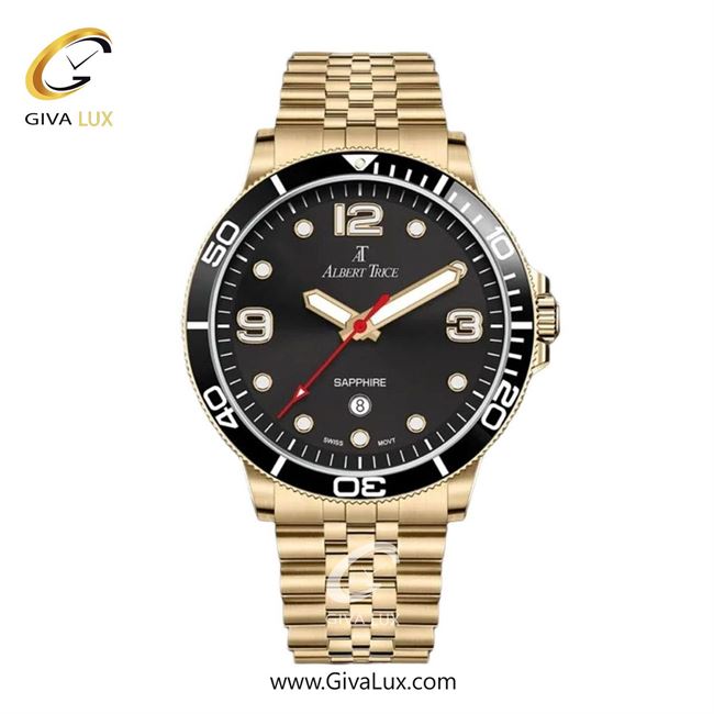 ساعت مچی اورجینال مردانه آلبرت ترایس مشکی-طلایی | طلایی| مشکی| کد رفرنس AT20400S
