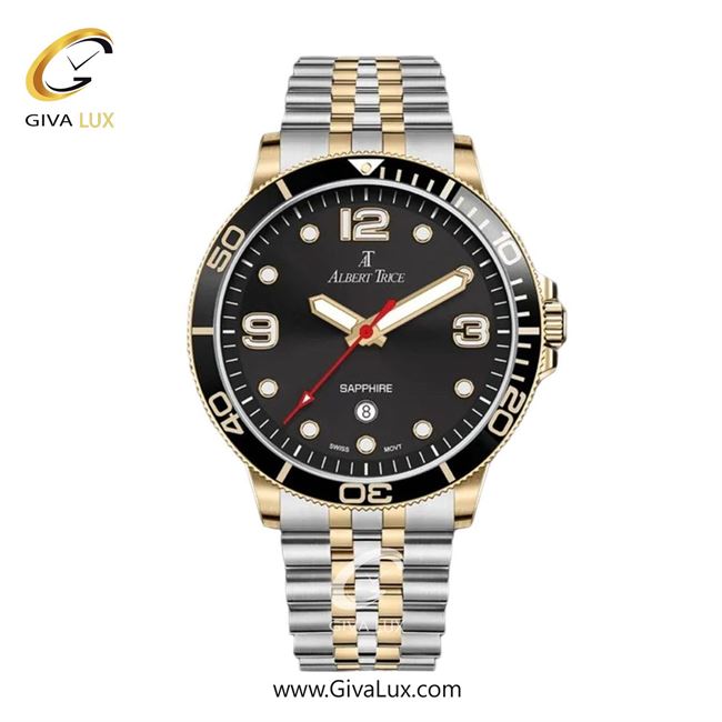 ساعت مچی اورجینال مردانه آلبرت ترایس طلایی-مشکی | نقره ای-طلایی| مشکی| کد رفرنس AT20400S