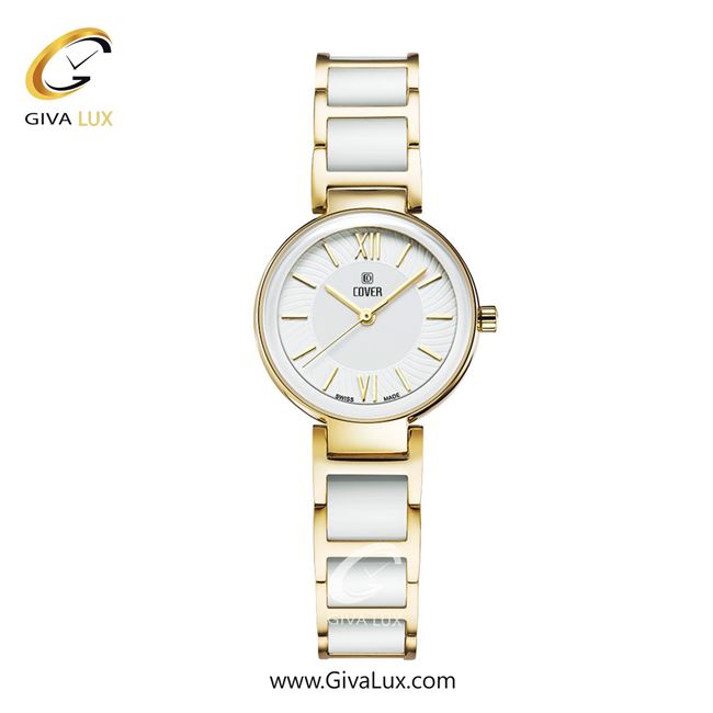 ساعت مچی اورجینال زنانه کاور طلایی | سفید-طلایی| سفید| کد رفرنس CO2042.03