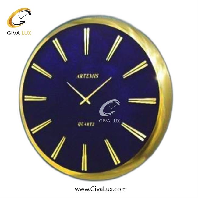 ساعت دیواری اورجینال آرتمیس آلیاژ فلزی طلایی| کد رفرنس 2045A