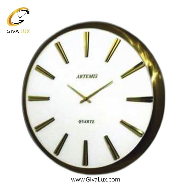 ساعت دیواری اورجینال آرتمیس آلیاژ فلزی طلایی| کد رفرنس 2045A