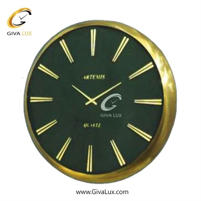 ساعت دیواری اورجینال آرتمیس آلیاژ فلزی طلایی| کد رفرنس 2045A