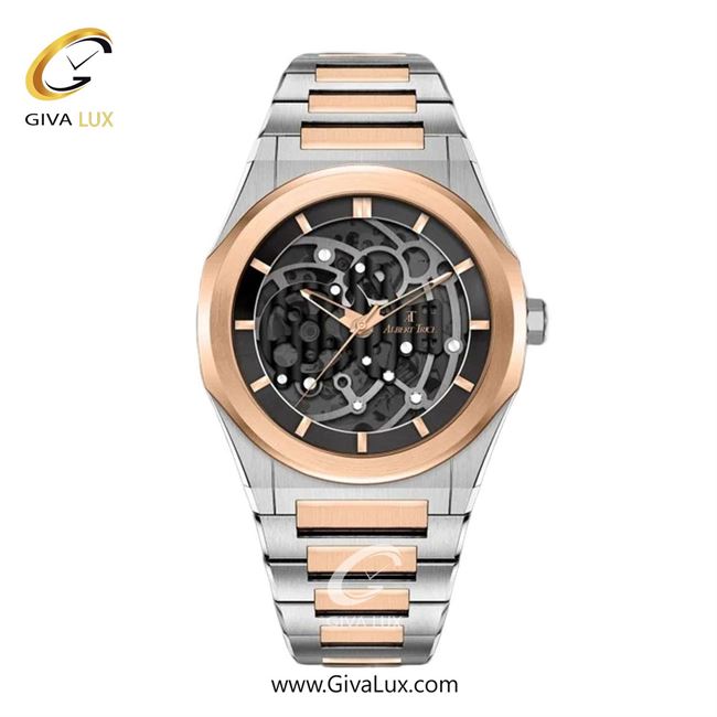 ساعت مچی اورجینال مردانه آلبرت ترایس رزگلد | نقره ای-رزگلد| مشکی| کد رفرنس AT20500