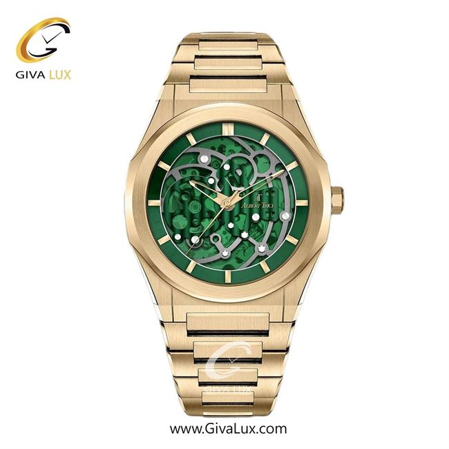 ساعت مچی اورجینال مردانه آلبرت ترایس طلایی | طلایی| سبز| کد رفرنس AT20500