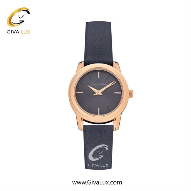 ساعت مچی اورجینال زنانه LdA | لوئیجی د آنا | Luigi d'Ana رزگلد | سرمه ای| سرمه ای| کد رفرنس 2064