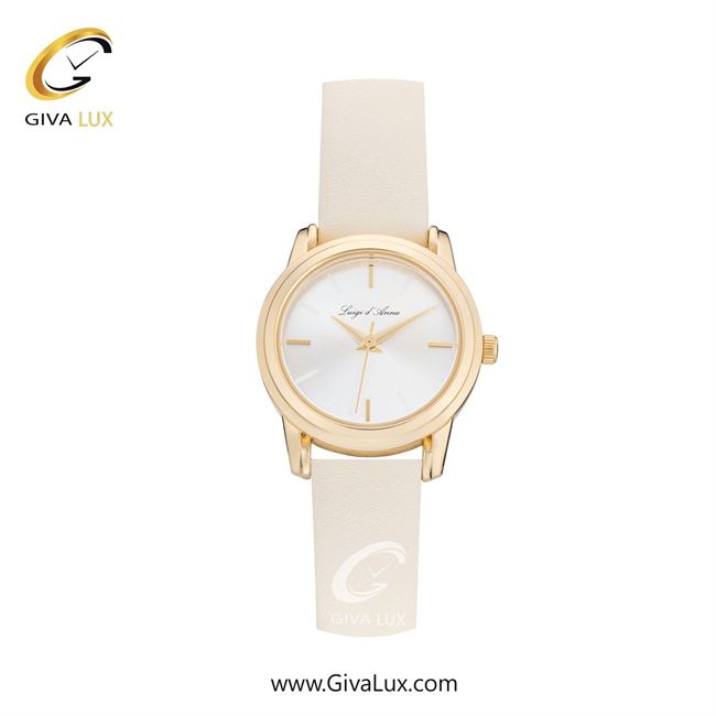 ساعت مچی اورجینال زنانه LdA | لوئیجی د آنا | Luigi d'Ana طلایی | کرم| نقره ای| کد رفرنس 2064