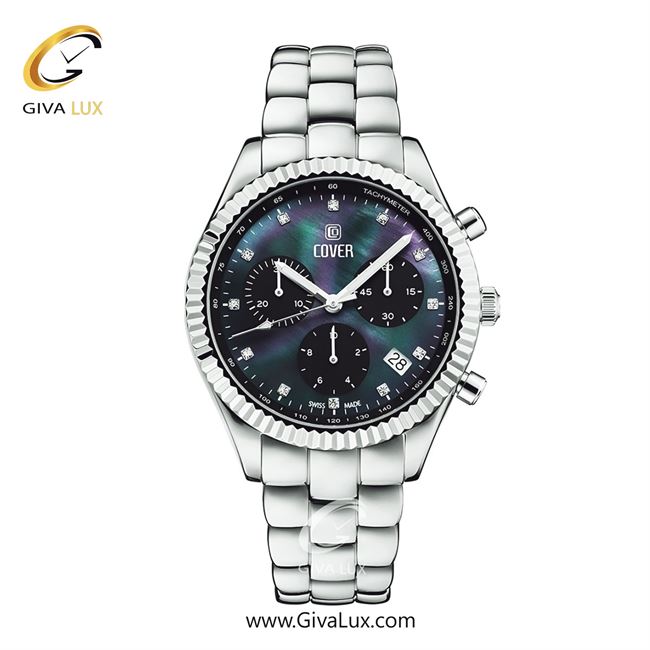 ساعت مچی اورجینال زنانه کاور سه موتوره کرنوگراف نقره ای | نقره ای| هفت رنگ| کد رفرنس CO207.01