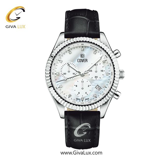 ساعت مچی اورجینال زنانه کاور سه موتوره کرنوگراف نقره ای | مشکی| نقره ای| کد رفرنس CO207.05