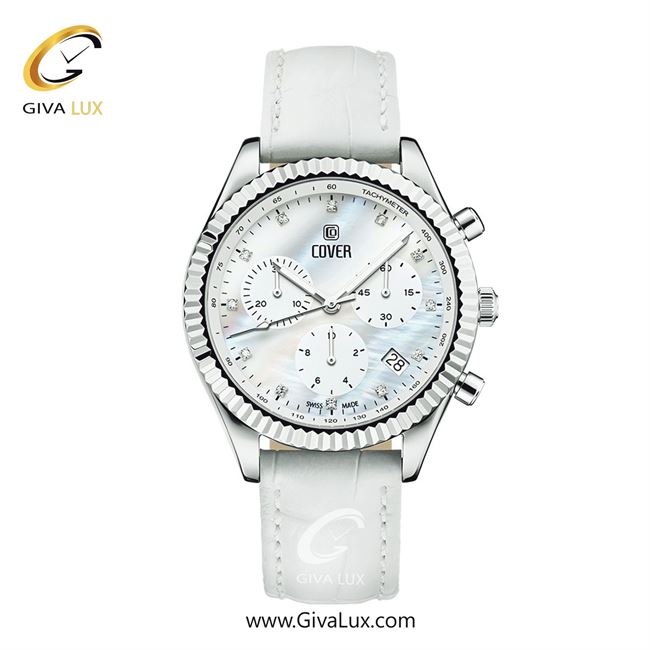 ساعت مچی اورجینال زنانه کاور سه موتوره کرنوگراف نقره ای | سفید| نقره ای| کد رفرنس CO207.06