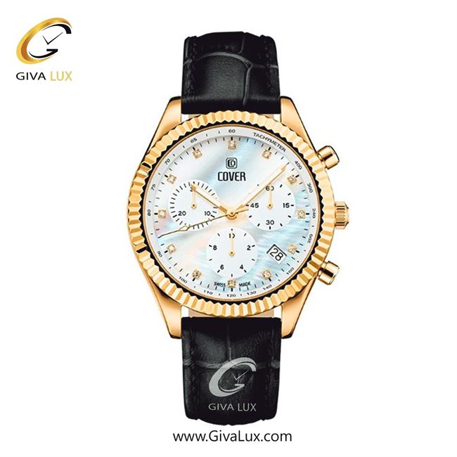 ساعت مچی اورجینال زنانه کاور سه موتوره کرنوگراف طلایی | مشکی| نقره ای| کد رفرنس CO207.07