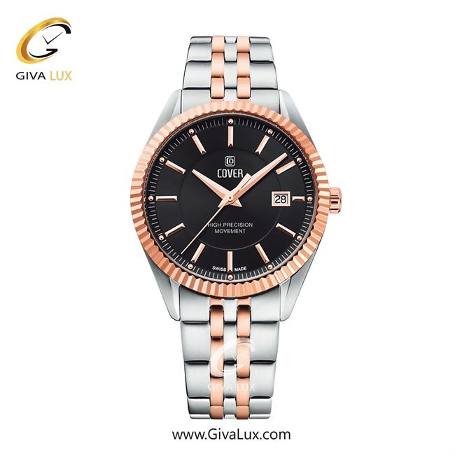 ساعت مچی اورجینال مردانه کاور رزگلد | رزگلد-نقره ای| مشکی| کد رفرنس CO208.06