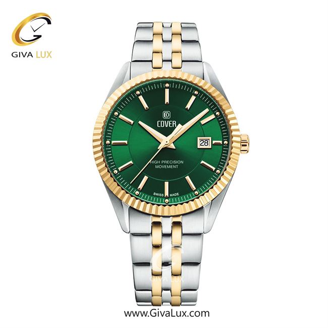 ساعت مچی اورجینال مردانه کاور طلایی | طلایی-نقره ای| سبز| کد رفرنس CO208.10