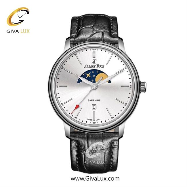 ساعت مچی اورجینال مردانه آلبرت ترایس نقره ای | مشکی| نقره ای| کد رفرنس AT20800