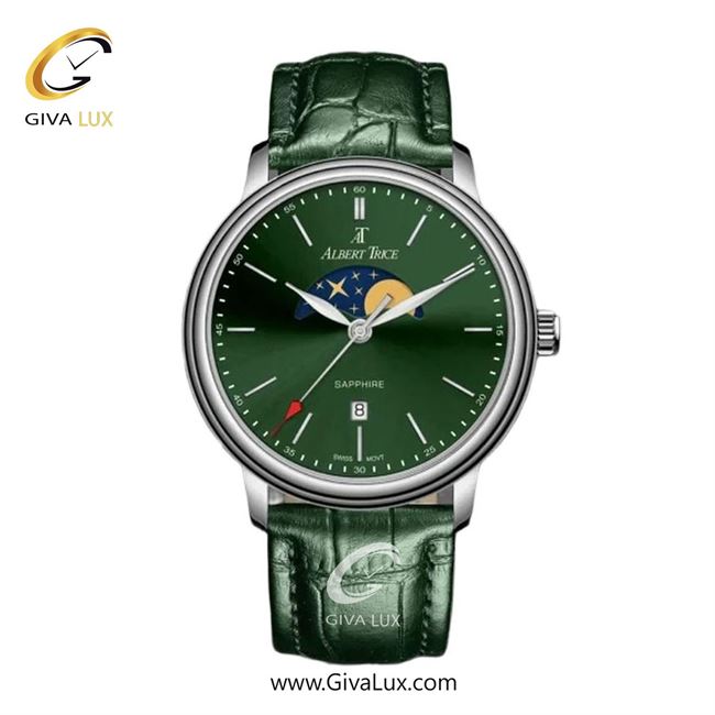 ساعت مچی اورجینال مردانه آلبرت ترایس نقره ای | سبز| سبز| کد رفرنس AT20800